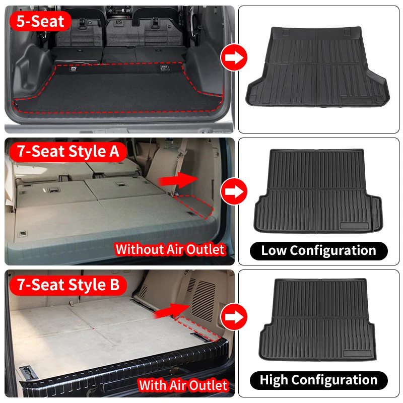 for toyota land cruiser prado lc150 150 2010 2023 lexus gx460 460 gx trunk mat interior tpe seat back pad dust proof for toyota land cruiser prado lc150 150 2010 2023 lexus gx460 460 gx trunk mat interior tpe seat back pad dust proof