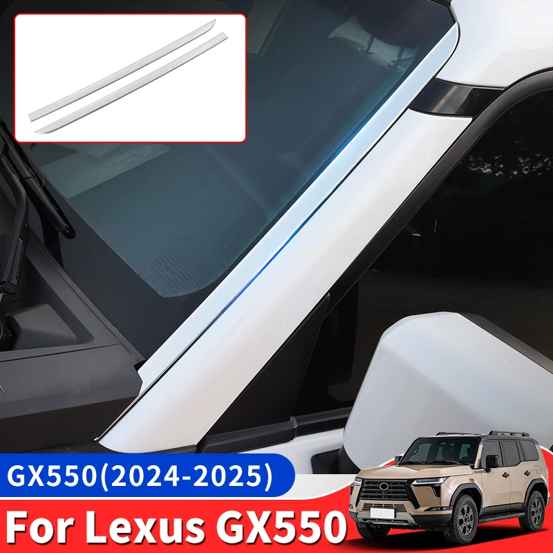 for 2024 2025 lexus gx550 550h front windscreen car window chrome decoration sequins accessories gx 550 exterior upgraded tuning for 2024 2025 lexus gx550 550h front windscreen car window chrome decoration sequins accessories gx 550 exterior upgraded tuning