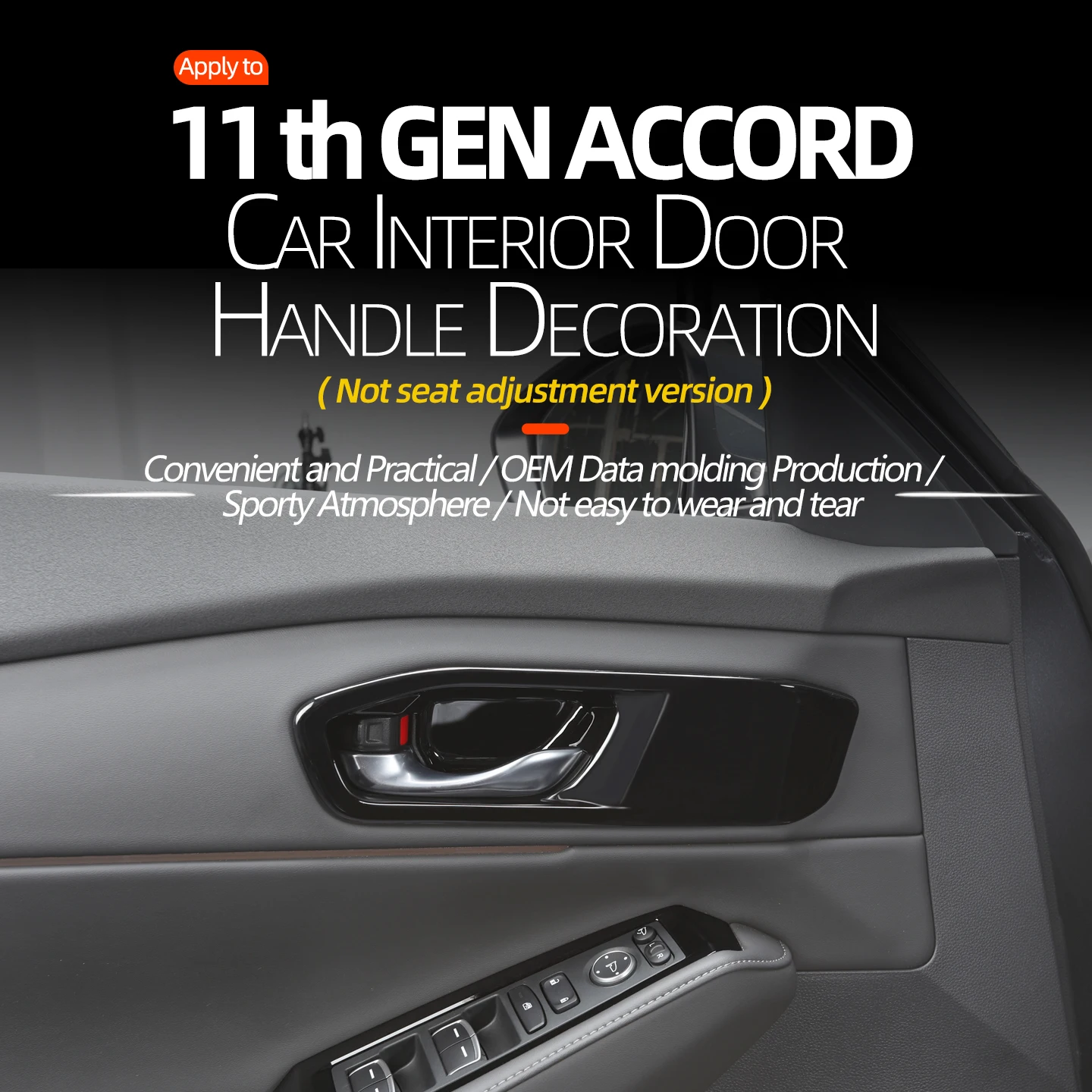 for 11 th generation honda accord 2022 2023 2024 2025 inner door handle cover catch bowl trim not seat adjustment version for 11 th generation honda accord 2022 2023 2024 2025 inner door handle cover catch bowl trim not seat adjustment version