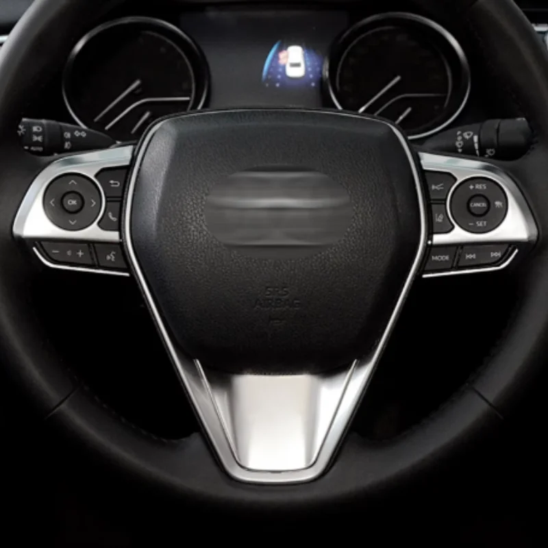 for toyota camry 70 xv70 2018 2023 hybrid car steering wheel button cover abs carbon stickers for toyota camry 70 xv70 2018 2023 hybrid car steering wheel button cover abs carbon stickers