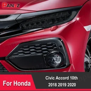 for honda civic accord 10th 2018 2019 2020 car headlight protective film headlamp restoration transparent black tpu sticker