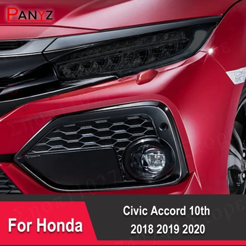 for honda civic accord 10th 2018 2019 2020 car headlight protective film headlamp restoration transparent black tpu sticker for honda civic accord 10th 2018 2019 2020 car headlight protective film headlamp restoration transparent black tpu sticker
