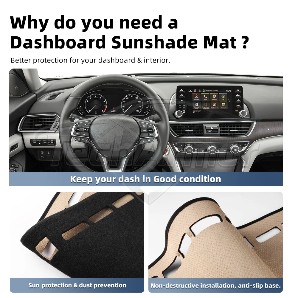 car dashboard cover pad for honda accord 2018 2022 sunshade protector anti uv dash mats non slip pads auto interior car dashboard cover pad for honda accord 2018 2022 sunshade protector anti uv dash mats non slip pads auto interior