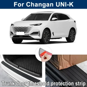 car trunk sill anti scratch guard strip for changan uni k rear bumper rubber protector decorative cover sticker