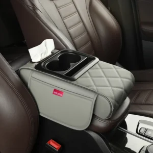 2025 new diamond full leather car armrest pad multifunctional advanced water sensing cup holder mobile phone bag armrest protect