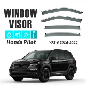 fit for honda pilot 2016 2022 window visor deflectors guard rain smoke window visor wind vent awnings shelters