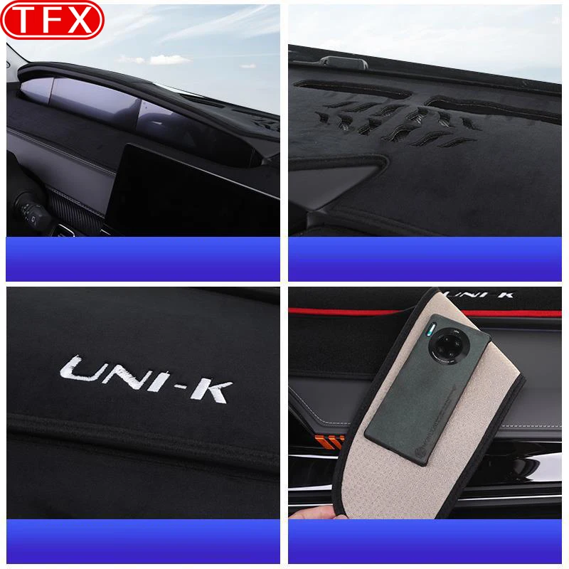 car flannel slip anti uv mat dashboard cover pad dashmat sun shade carpet for changan uni k unik 2021 2022 2023 car flannel slip anti uv mat dashboard cover pad dashmat sun shade carpet for changan uni k unik 2021 2022 2023