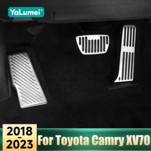 for toyota camry xv70 70 2018 2019 2020 2021 2022 2023 car footrest accelerator gas brake pedals non drilling cover trim pad