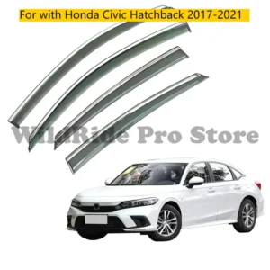 side window visor compatible with honda civic hatchback 2017 2021 shade rain guard 4pcs cars vent deflectors wind visors for car