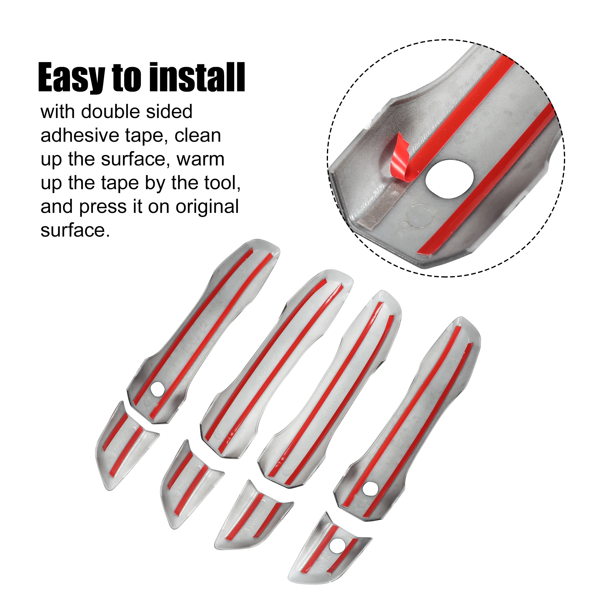 x autohaux 8pcs exterior door handle trim cover with keyless entry left hand drive for honda civic 10th gen 2016 2021 x autohaux 8pcs exterior door handle trim cover with keyless entry left hand drive for honda civic 10th gen 2016 2021