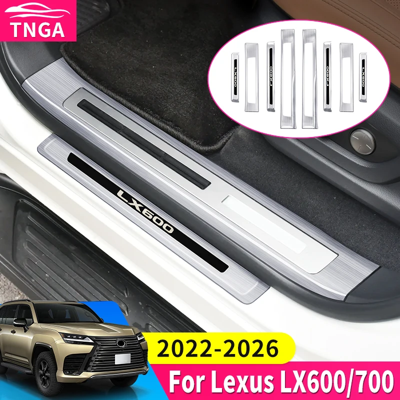 for toyota 2022 2026 lexus lx600 lx700 600 700 stainless steel door sill protector scratch proof interior protection accessories for toyota 2022 2026 lexus lx600 lx700 600 700 stainless steel door sill protector scratch proof interior protection accessories
