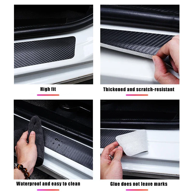 carbon fiber car door sill scuff plate for lexus rx logo auto trunk guards protective trim anti scratch door panel carbon fiber car door sill scuff plate for lexus rx logo auto trunk guards protective trim anti scratch door panel