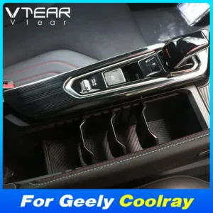 vtear car center console cover decoration interior details glove box handle trim accessories parts for new geely coolray 2024
