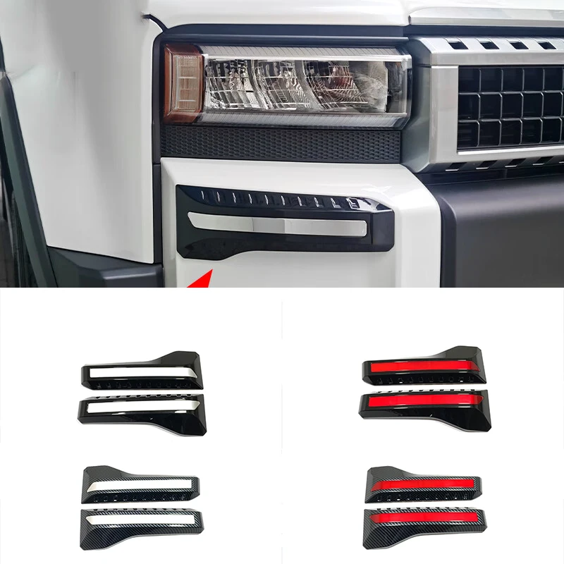 for toyota land cruiser 250 prado lc250 2024 + car exterior front fog bumper light lamp frame foglamp upper cover accessories for toyota land cruiser 250 prado lc250 2024 + car exterior front fog bumper light lamp frame foglamp upper cover accessories