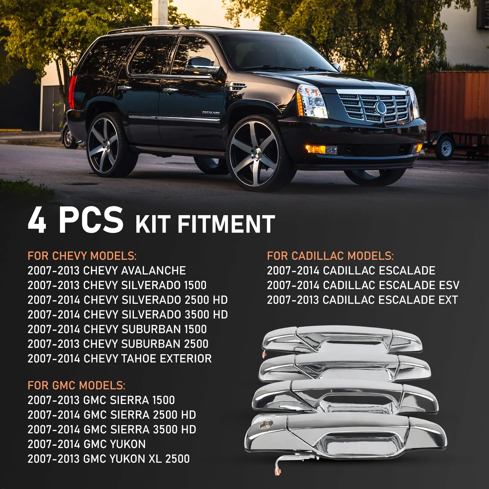 car door handle for 2007 2013 chevy tahoe gmc yukon sierra denali front rear 22738722 22738721 25960526 25960525 15915150 car door handle for 2007 2013 chevy tahoe gmc yukon sierra denali front rear 22738722 22738721 25960526 25960525 15915150