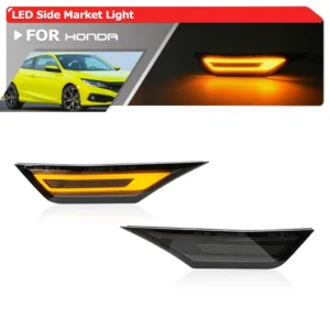 smoked civic side marker light replacement for 2016 2021 10th honda civic fc fk type r amber bumper led fender side marker light
