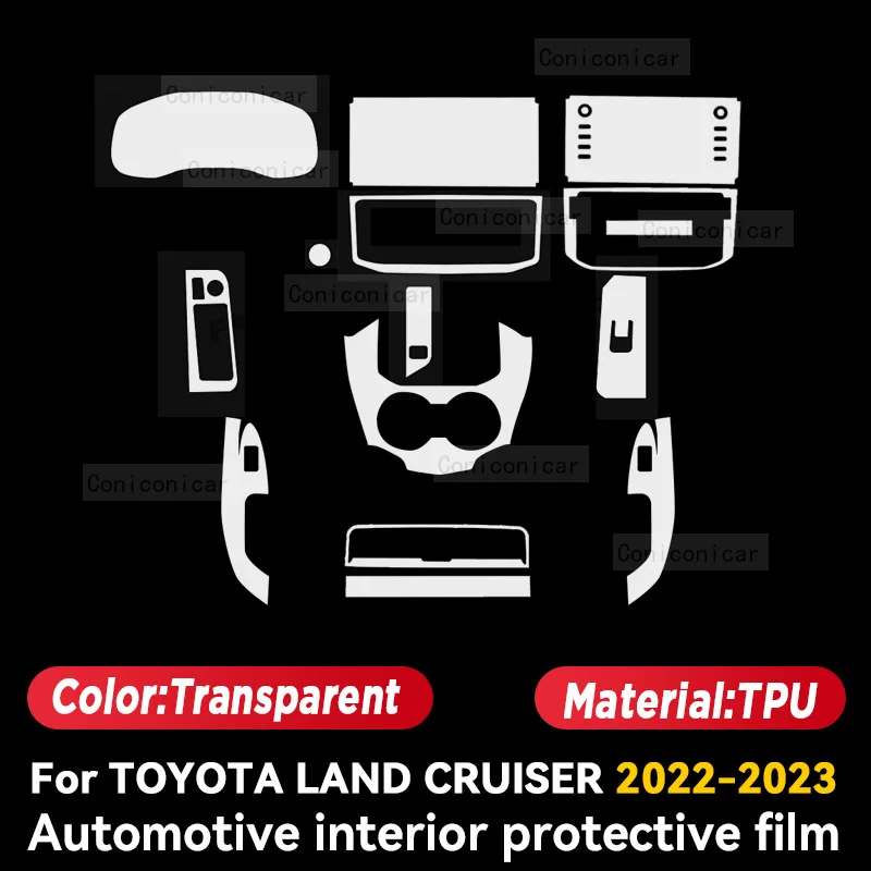 for toyota land cruiser 2022 2023 2024 car panel film dashboard protective sticker interior anti scratch film for toyota land cruiser 2022 2023 2024 car panel film dashboard protective sticker interior anti scratch film