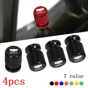 4pcs car wheel tire valve caps tyre stem covers airdust waterproof for geely atlas coolray emgrand ec7 ec8 x7 ex7 ck2 ck3 gl gs