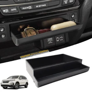 for honda pilot 2016 2022/ ridgeline 2017 2024/ passport 2019 2024 center console drawer storage box tray car abs accessories