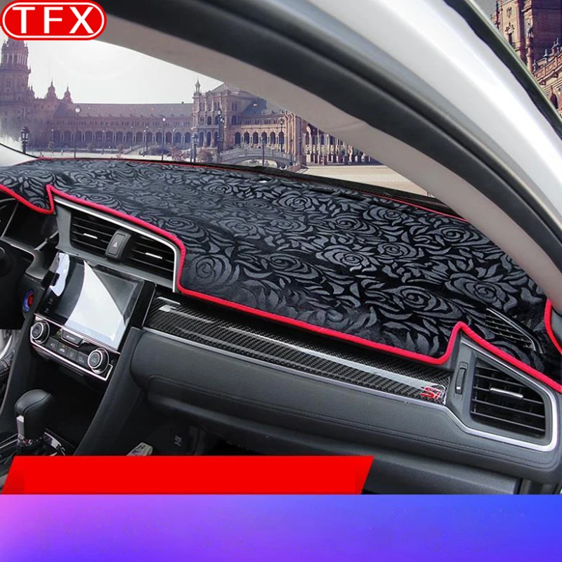 flannel dashboard cover for honda civic 10th gen 2016 2021 dash mat sun shade pad instrume panel carpets interior flannel dashboard cover for honda civic 10th gen 2016 2021 dash mat sun shade pad instrume panel carpets interior