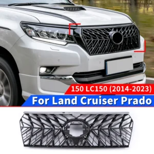 fortoyota land cruiser prado 150 car trd grille modification 2014 2023 sports honeycomb front face grille lc150fj150 accessories