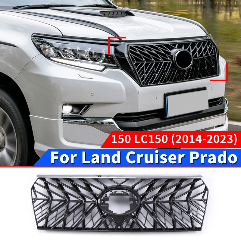 fortoyota land cruiser prado 150 car trd grille modification 2014 2023 sports honeycomb front face grille lc150fj150 accessories fortoyota land cruiser prado 150 car trd grille modification 2014 2023 sports honeycomb front face grille lc150fj150 accessories