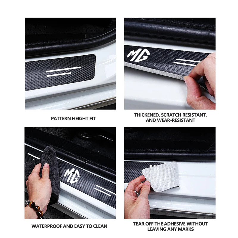 for mg car door threshold strip door sill protector carbon fiber sticker hs ehs 3 5 6 7 gt rx5 zt rx8 for mg car door threshold strip door sill protector carbon fiber sticker hs ehs 3 5 6 7 gt rx5 zt rx8