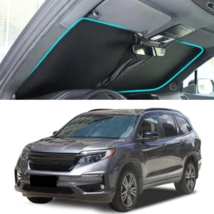 for honda pilot front glass sunshade car front glass sunshade anti uv anti sunshine black 1pcs (memory wire model) 2016 2022