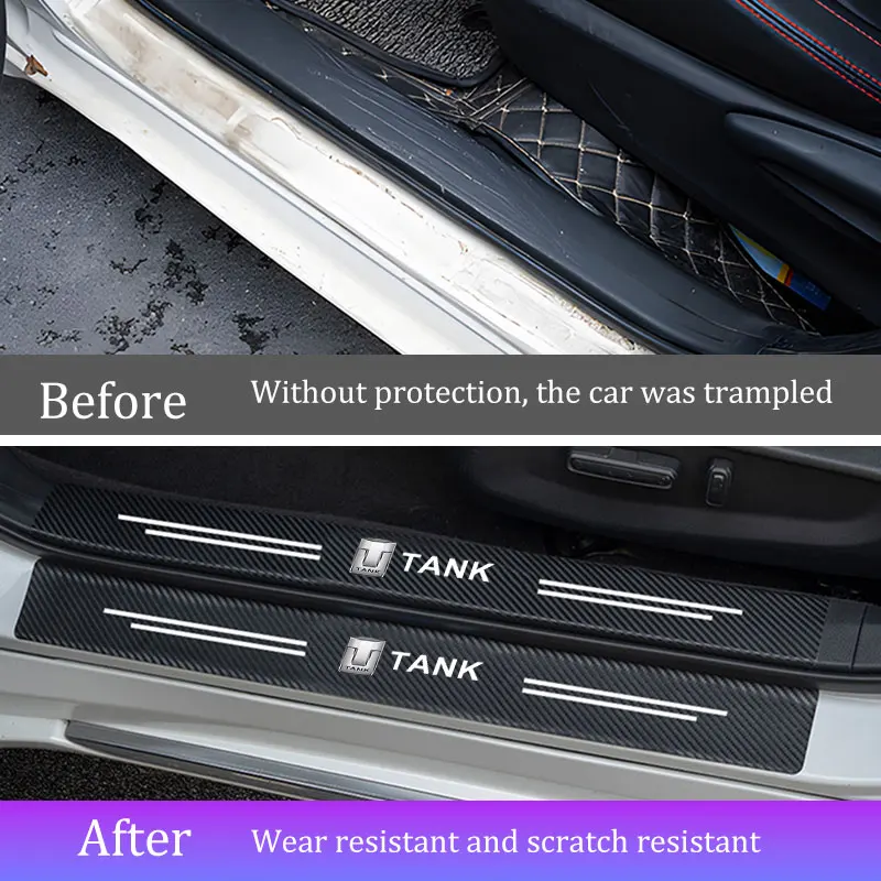 universal imitation carbon fiber leather car door sill protection strip for great wall wey tank 300 500 700 800 car universal imitation carbon fiber leather car door sill protection strip for great wall wey tank 300 500 700 800 car