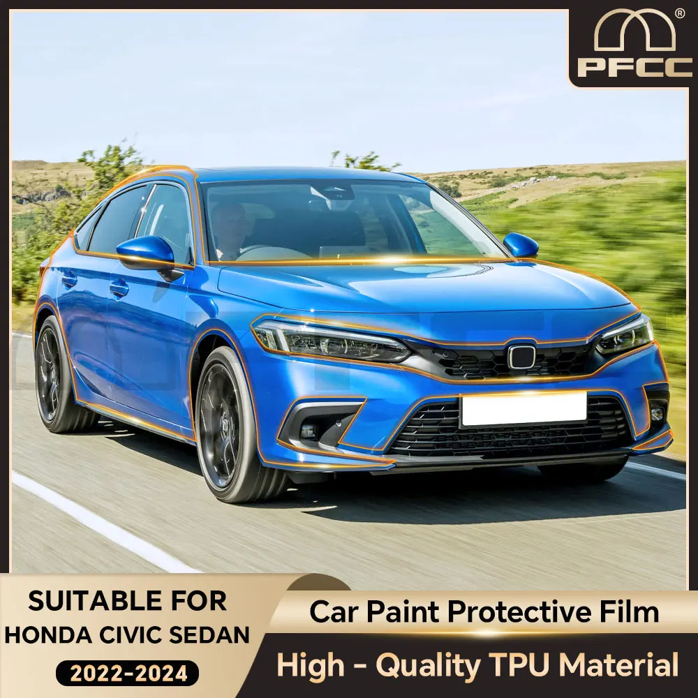 pfcc tpu invisible car paint protection film clear ppf decal kit for honda civic sedan 2022 2023 2024 cars accessories pfcc tpu invisible car paint protection film clear ppf decal kit for honda civic sedan 2022 2023 2024 cars accessories