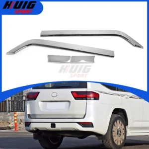 for toyota land cruiser 300 lc300 2022 2023 2024 abs chrome exterior car rear bumper fog light strip cover trim accessorie