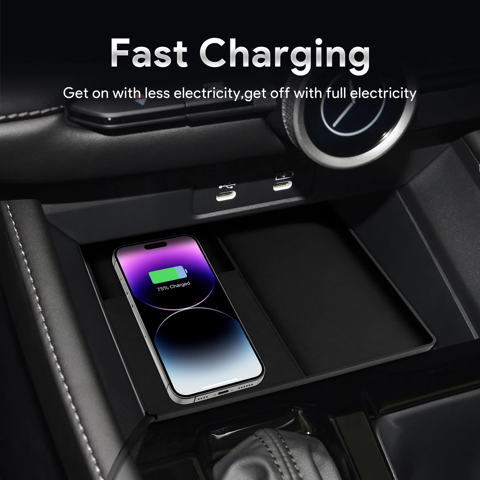 for honda accord 2023 2024 car wireless charger pad fast charging center console organizer interior modification for honda accord 2023 2024 car wireless charger pad fast charging center console organizer interior modification