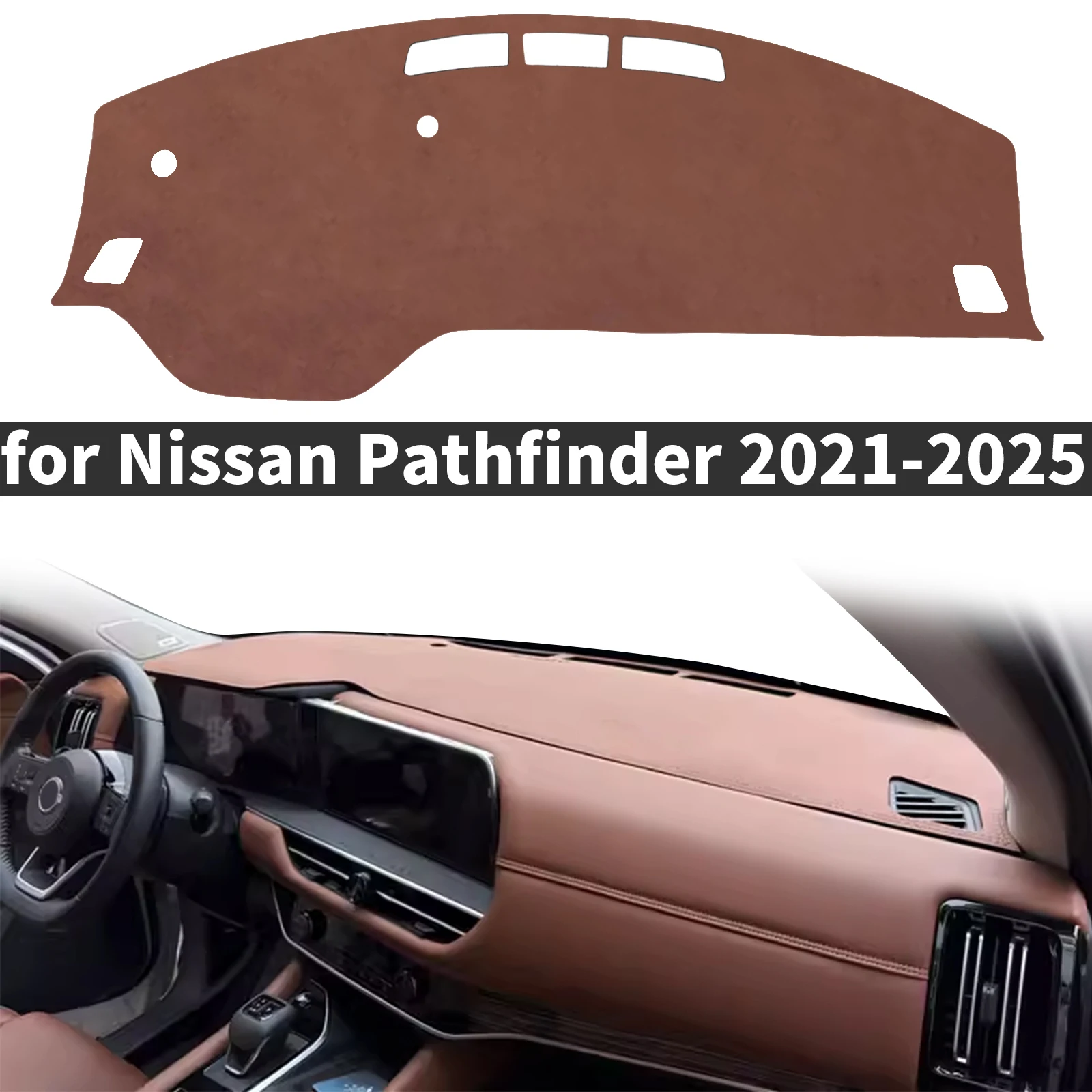 for nissan pathfinder r53 sl 2025 2021 car accessories dashmat dashboard cover pad protective carpet leather dashmat sunshade for nissan pathfinder r53 sl 2025 2021 car accessories dashmat dashboard cover pad protective carpet leather dashmat sunshade