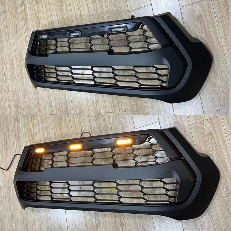 racing grills for hilux revo 2021 2022 2023 2024 abs black front grille bumper mask mesh cover led grill exterior auto parts racing grills for hilux revo 2021 2022 2023 2024 abs black front grille bumper mask mesh cover led grill exterior auto parts