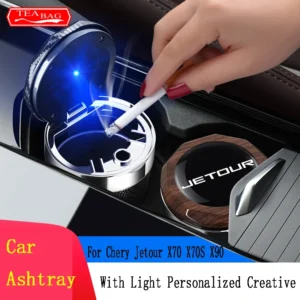 car ashtray for chery jetour x70 x70s x90 portable led cars cup holder auto ashtray cigarette holder box interior accessories
