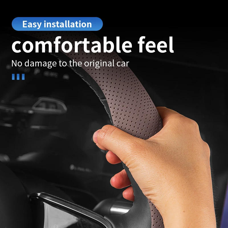 suitable for jetour dashing/x70plus/x90plus/t2/t1/x50, scratch resistant breathable and sweat absorbent car steering wheel cover suitable for jetour dashing/x70plus/x90plus/t2/t1/x50, scratch resistant breathable and sweat absorbent car steering wheel cover