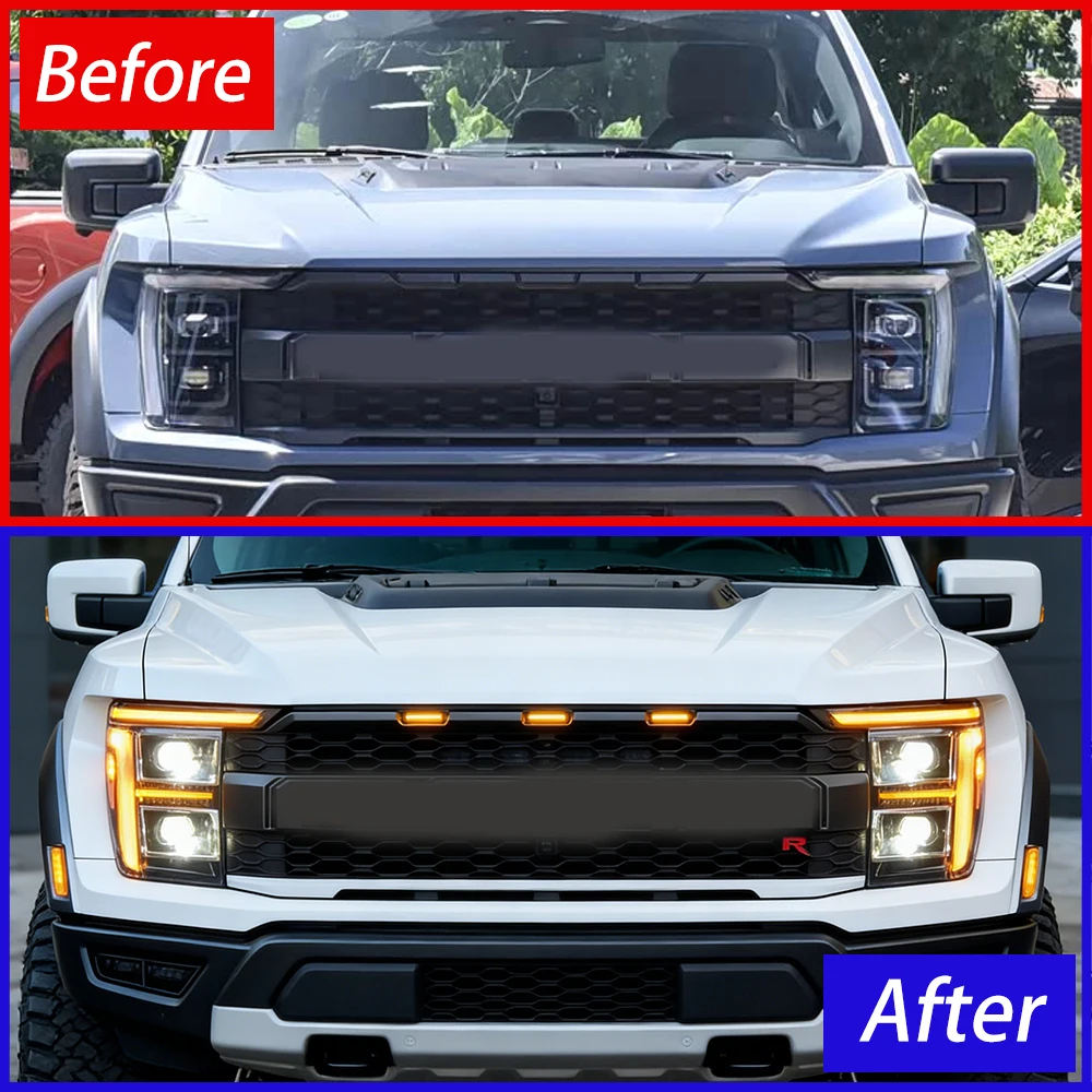 for ford f150 raptor 2022 2024 led auto headlight assembly projector lens front lamps upgrade plug and play car for ford f150 raptor 2022 2024 led auto headlight assembly projector lens front lamps upgrade plug and play car