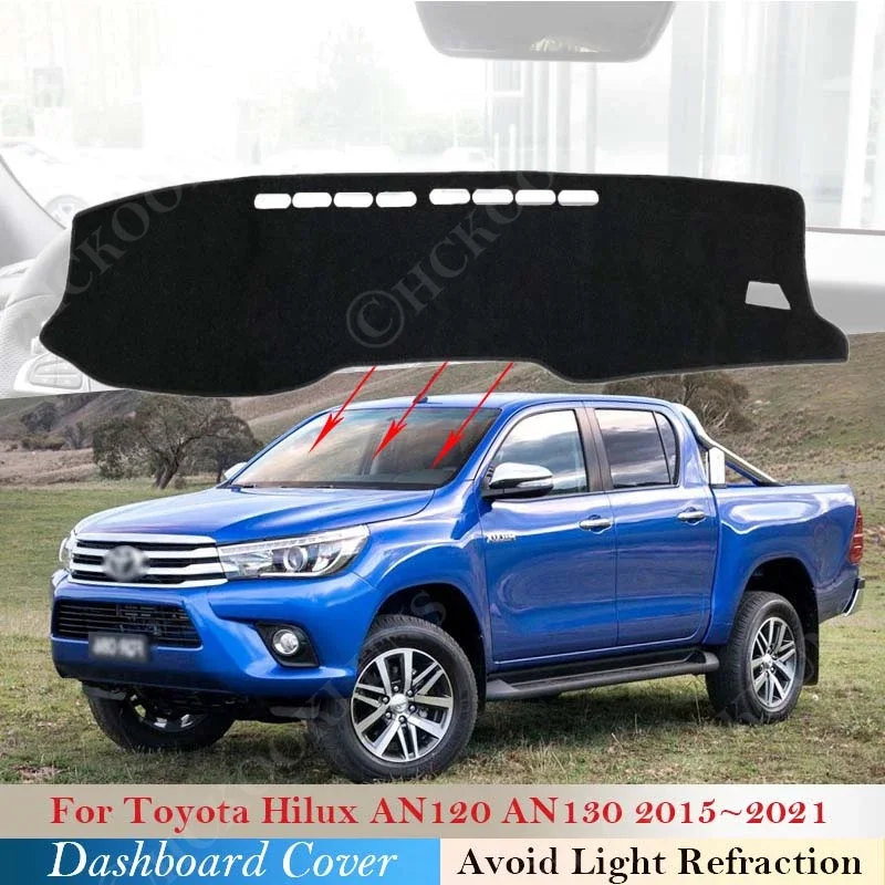dashboard cover dash board mat carpet pad for toyota hilux an120 an130 2015~2021 sunshade cushion non slip accessories 2016 2017 dashboard cover dash board mat carpet pad for toyota hilux an120 an130 2015~2021 sunshade cushion non slip accessories 2016 2017