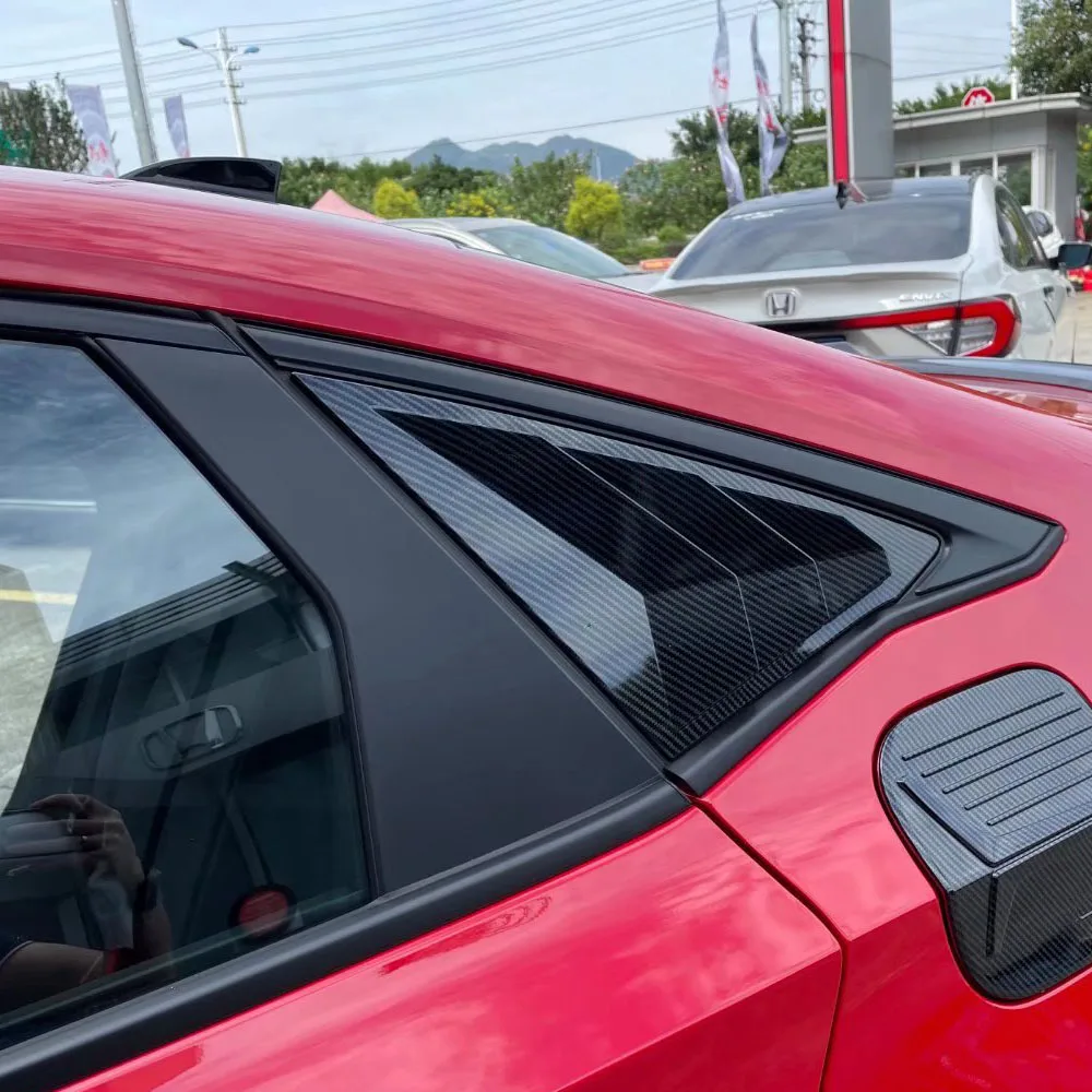 for honda civic 11th gen 2022 2023 2024 rear side window louver vent cover trim car exterior abs plastic decoration for honda civic 11th gen 2022 2023 2024 rear side window louver vent cover trim car exterior abs plastic decoration