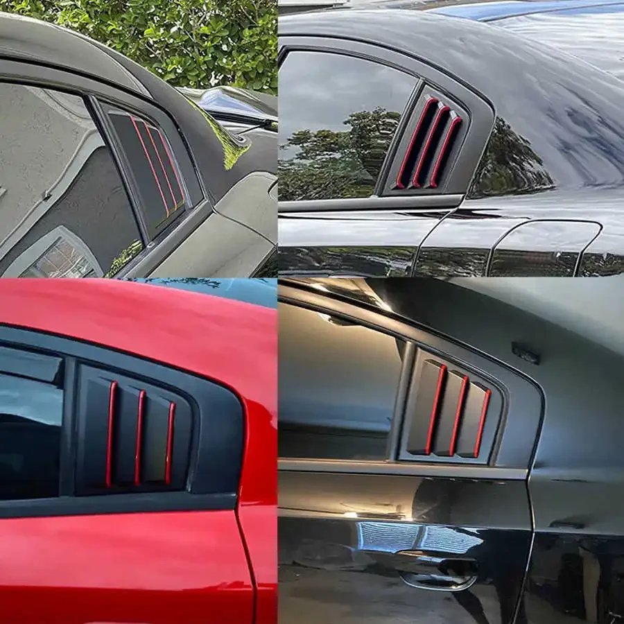 for dodge charger 2011 ~ 2021 car side window louvers air vent scoop shades cover blinds decooration abs stickers for dodge charger 2011 ~ 2021 car side window louvers air vent scoop shades cover blinds decooration abs stickers