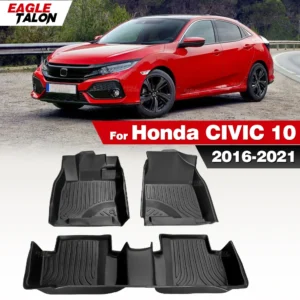eagle talon for honda civic 10 2016 2021 2020 2019 18 custom all weather tpe floor mat carpet cover auto interior accessories