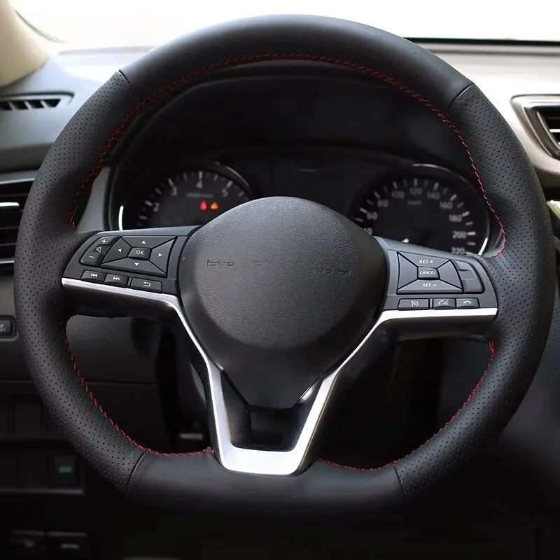 genuine leather car steering wheel cover for nissan kicks rogue sentra altima sr qashqai x handle cover interior car accessories genuine leather car steering wheel cover for nissan kicks rogue sentra altima sr qashqai x handle cover interior car accessories