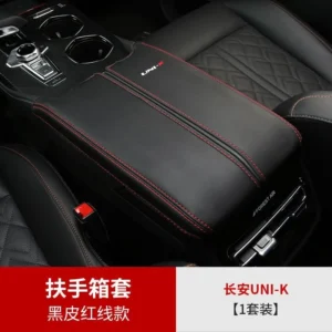 leather car armrest box protector cover central control interior accessories for changan uni k unik 2021 2022 2023