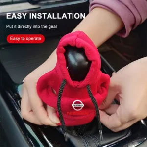 hoodie car gear shift knob cover manual handle change lever cover for nissan nismo qashqai j10 juke micra leaf sentra patrol y61