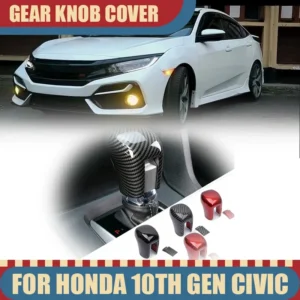 gear shift knob cover & boot trim for honda 10th gen civic | car interior modification accessory