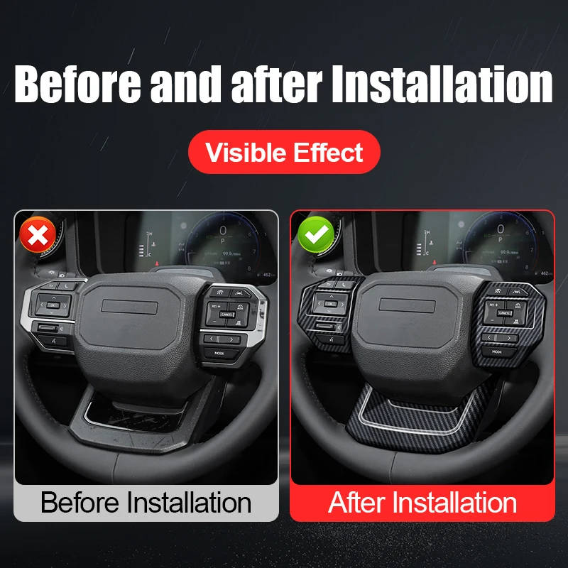 steering wheel decoration paster for 2024 toyota land cruiser 250 1958 prado lc250 interior upgraded modification steering wheel decoration paster for 2024 toyota land cruiser 250 1958 prado lc250 interior upgraded modification