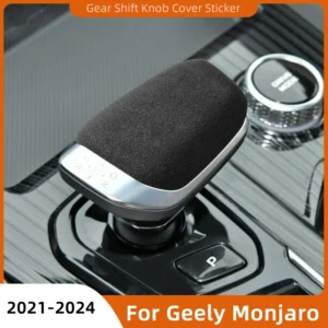 carbon fiber car interior gear shift knob cover sticker for geely xingyue l monjaro 2021 2022 2023 2024