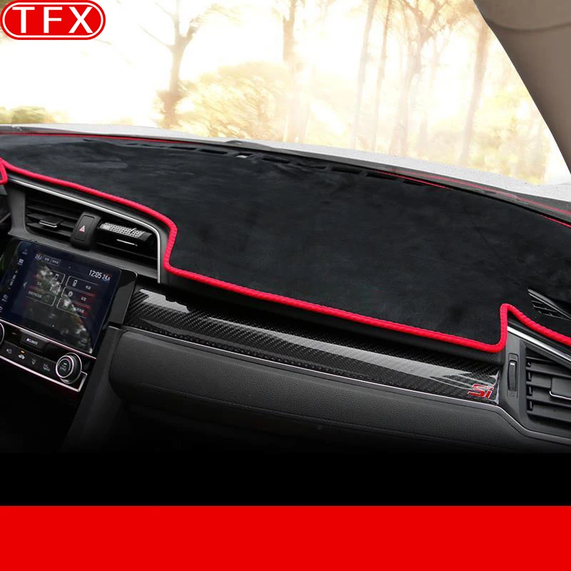 flannel dashboard cover for honda civic 10th gen 2016 2021 dash mat sun shade pad instrume panel carpets interior flannel dashboard cover for honda civic 10th gen 2016 2021 dash mat sun shade pad instrume panel carpets interior