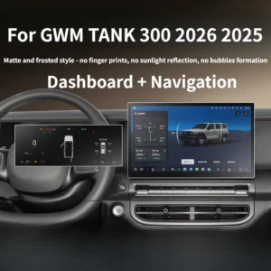 for gwm tank 300 2026 2025 matte tempered glass protective film gps navigation screen scratch resistant car interior accessories