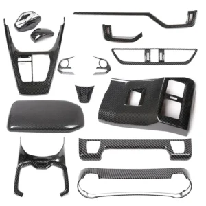 for toyota rav4 2020 2025 abs carbon fiber interior kit dashboard console gear shift panel decoration cover trim stickers